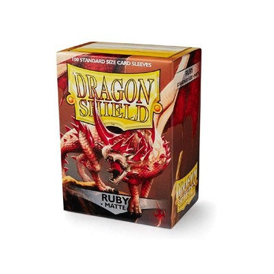 Dragon Shield Matte Ruby Standard Size 100 ct Card Sleeves