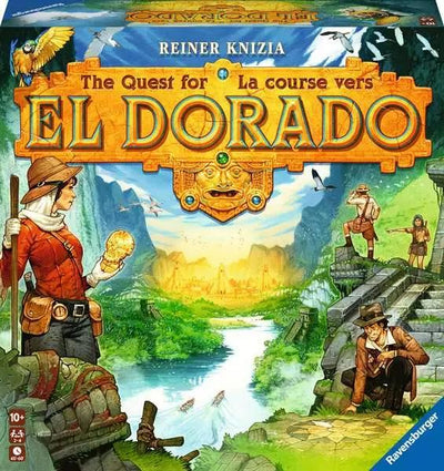 The Quest for El Dorado / La course vers El Dorado — English/French game box / boîte du jeu bilingue