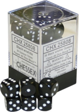 Chessex Block of 36 6-sided 12mm Dice