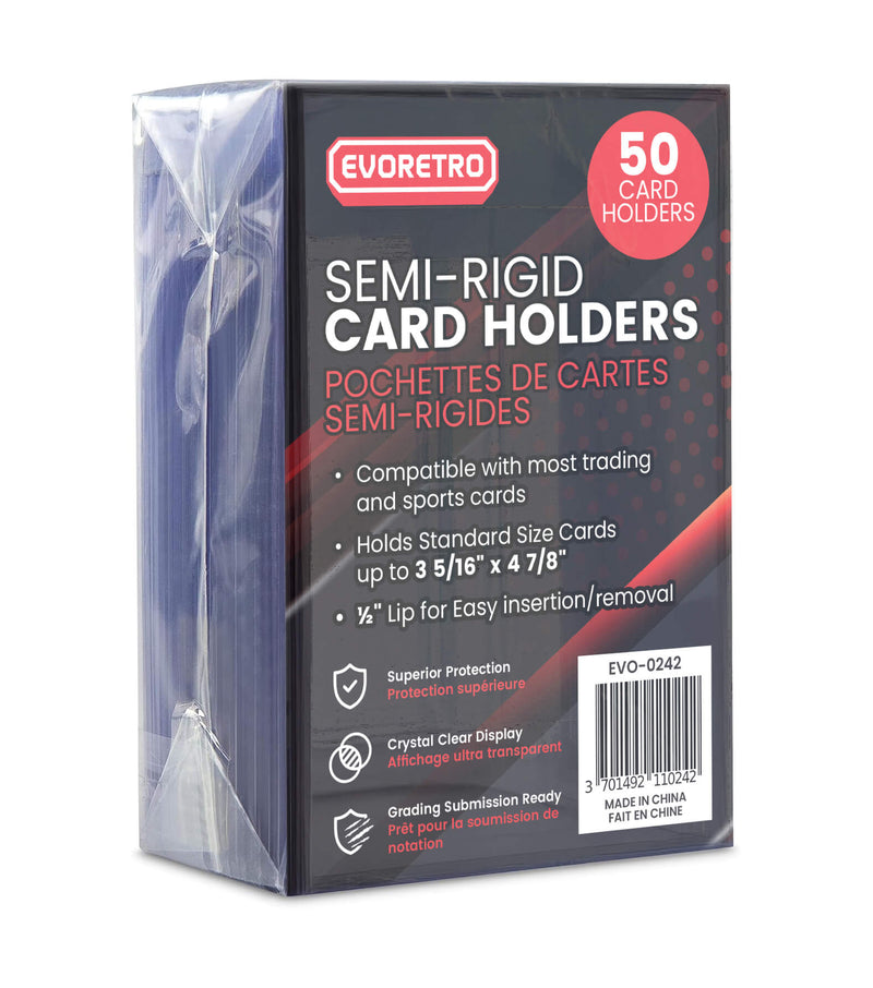 Evoretro Semi-Rigid Card Holders 50 Pack