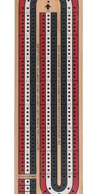 3-TRACK CRIBBAGE BOARD