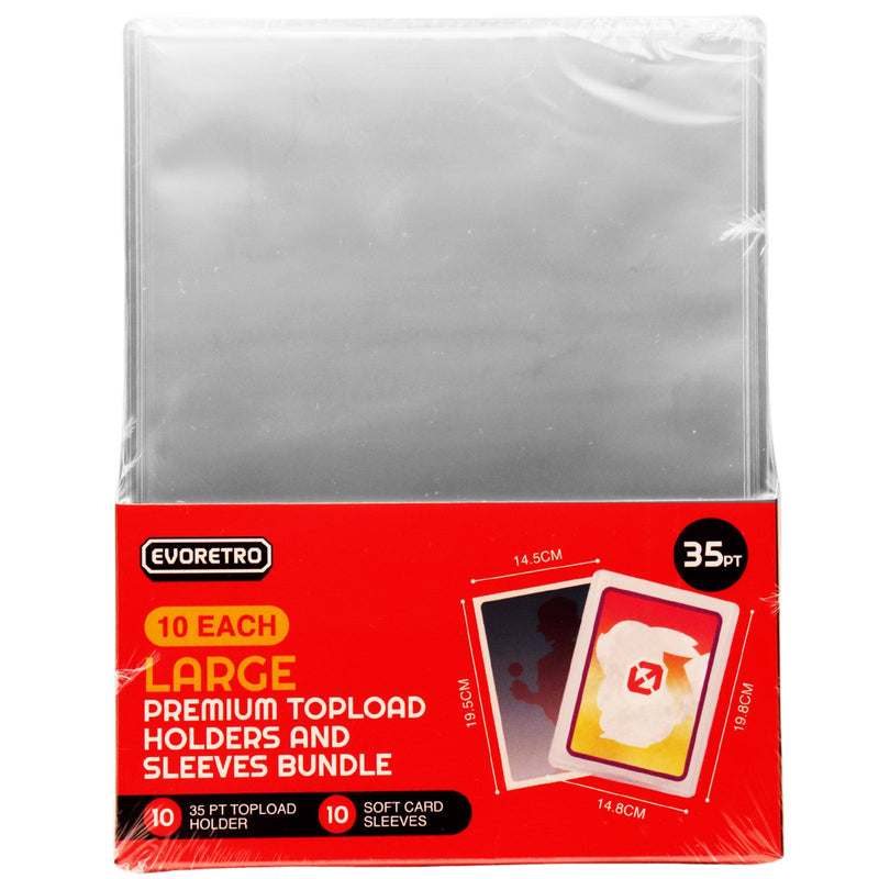Evoretro Large (5.5" x 7.5") Top Loader and Sleeve Bundle (10+10)