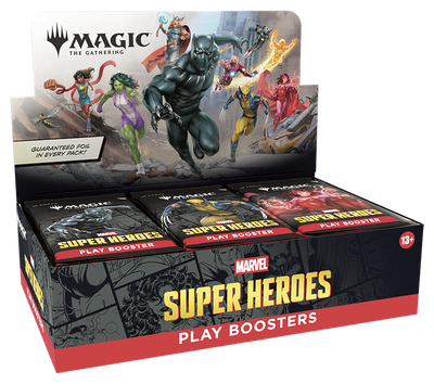 MTG Marvel Super Heroes Play Booster Box packaging