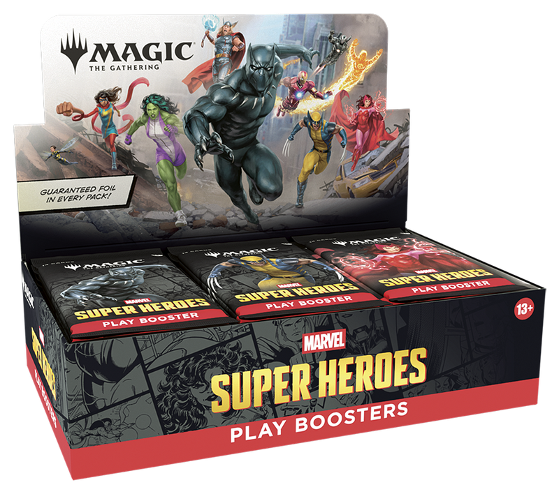 MTG Marvel Super Heroes Play Booster Box packaging