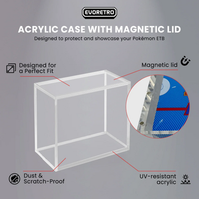 ER ACRYLIC CASE FOR POKEMON ETB WITH MAGNETIC LID